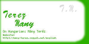 terez many business card