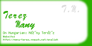 terez many business card